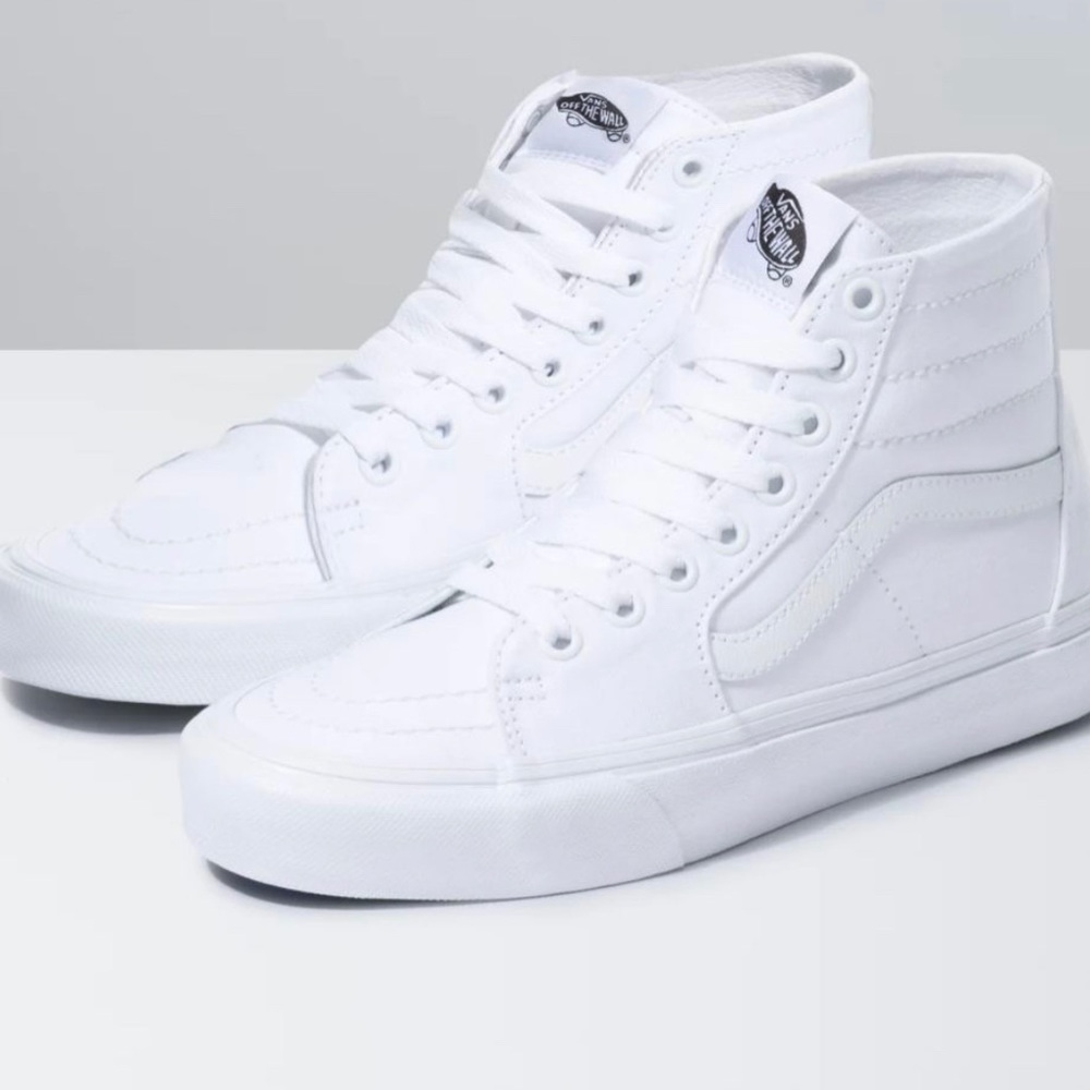 White Vans Sk8-Hi Sneakers